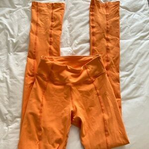 Orange leggings w/ slit